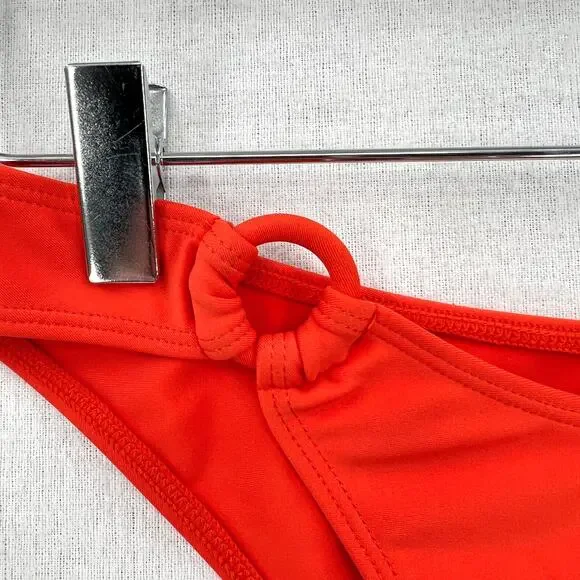 OOKIOH Monaco Bikini Bottom Womens Medium Orange High Leg Ring NWT - Picture 8 of 12